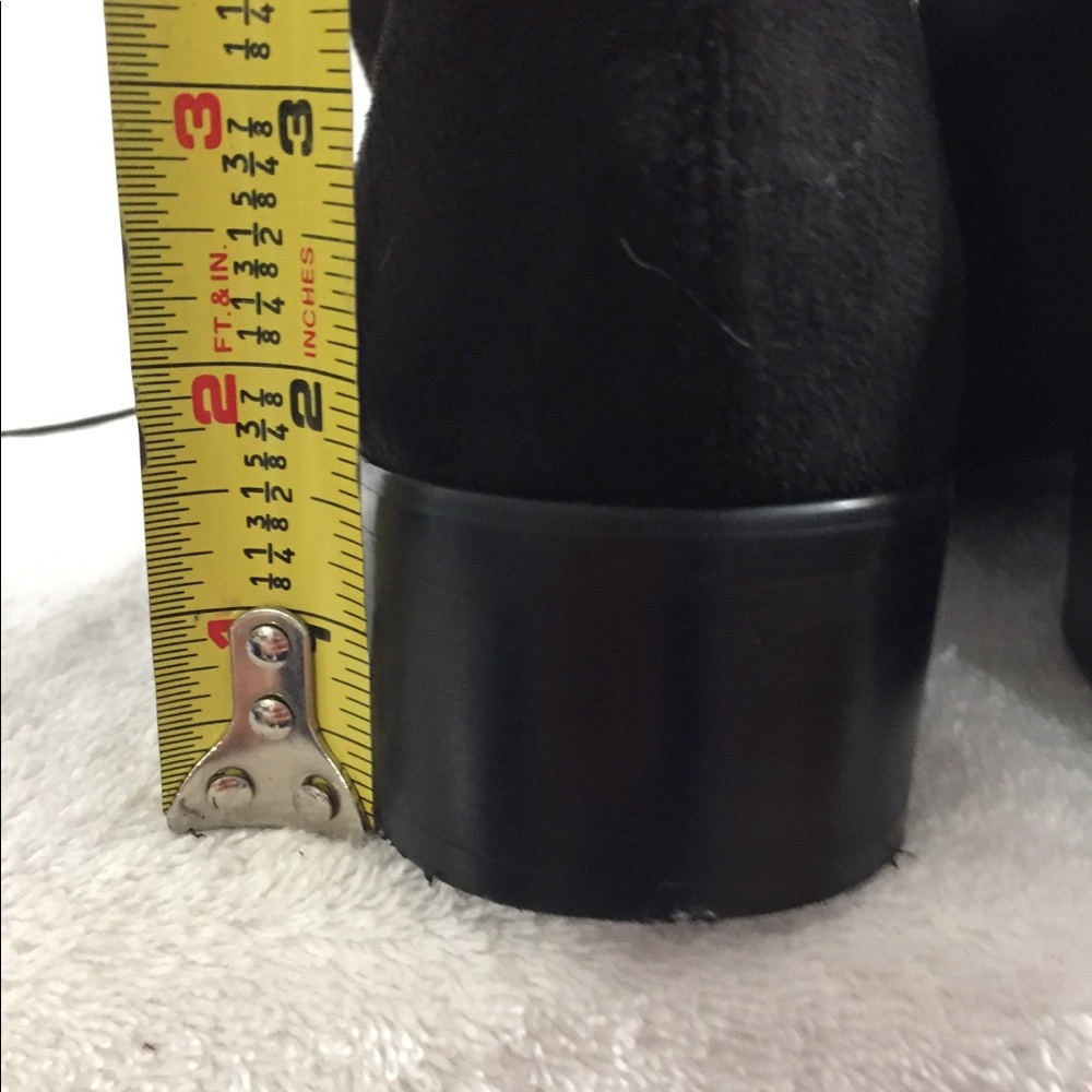 Black microsuede over the knee boots - Picture 7 of 8